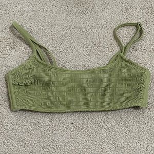 Green Target Bikini Top